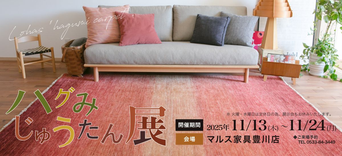 ハグみじゅうたん展 上新屋本店